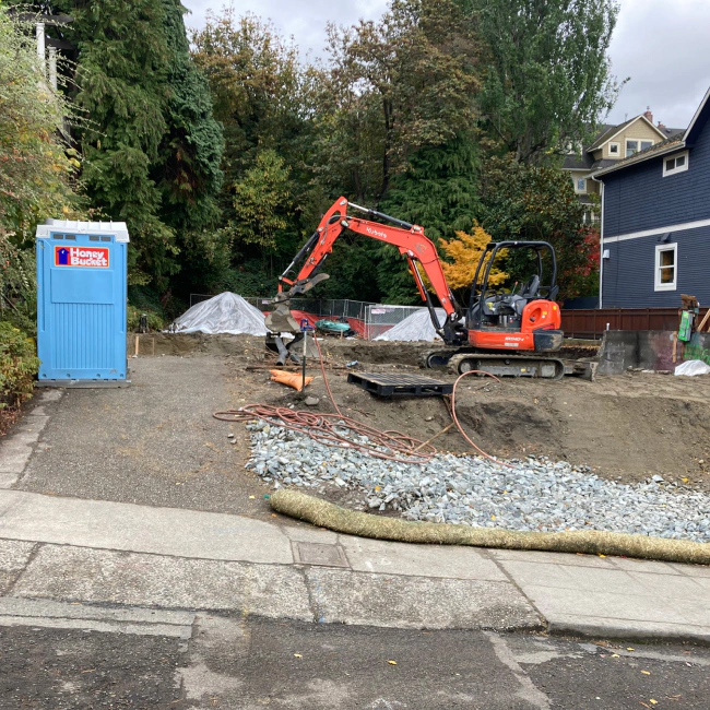 residential lot undergoing excavated seattle wa
